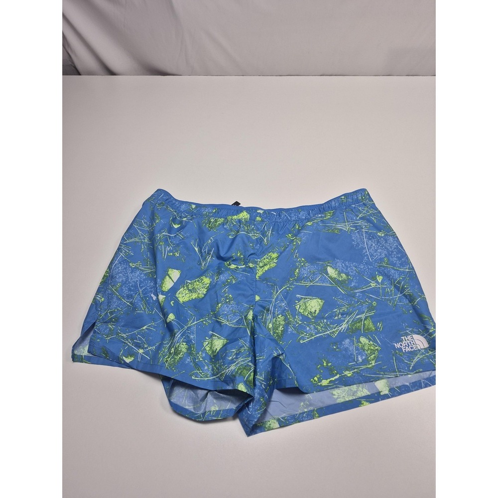 The North Face Limitless Run Shorts Mens 2XL Blue Abstract Print Lined Quick Dry
